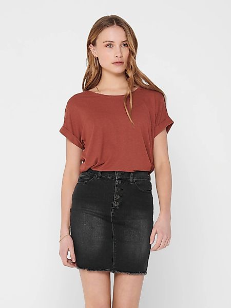 ONLY T-Shirt "ONLMOSTER – Kurzarmshirt mit Aufschlag und klassischem Look" günstig online kaufen