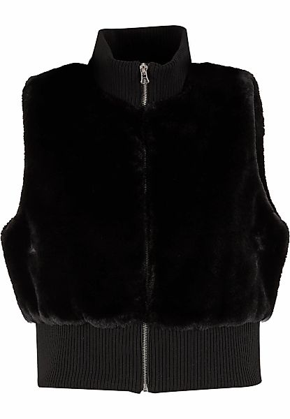 URBAN CLASSICS Steppweste "Urban Classics Ladies Cropped Faux Fur Vest" günstig online kaufen