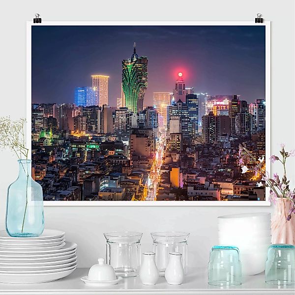 Poster Nachtlichter von Macau günstig online kaufen