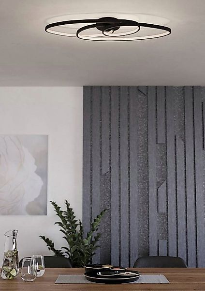 EGLO Deckenleuchte GIANELLA Deckenlampe, Alu, Stahl und Kunststoff, IP20, W günstig online kaufen