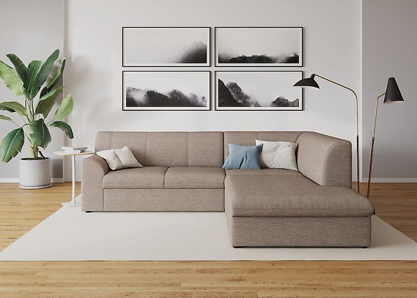 DOMO collection Ecksofa "Topper zeitlos elegant, kompakte Stellmaße, OTTOs günstig online kaufen