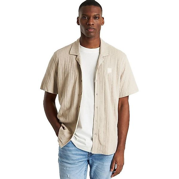 CHASIN' Henleyshirt Doby Point Shirt, natur günstig online kaufen