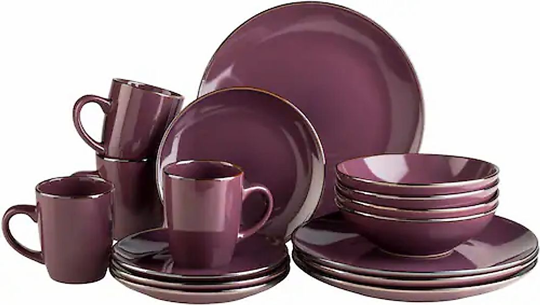 MÄSER Kombiservice »METALLIC RIM, Geschirr-Set, Steinzeug« günstig online kaufen