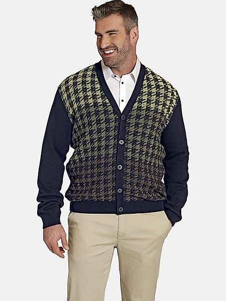 Charles Colby Cardigan DUKE SIOROS mehrfarbiges Hahnentrittmuster günstig online kaufen