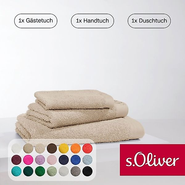 s.Oliver Handtuch Set »s.Oliver, Premium Qualität, 600 gr/m²,«, (Set, 3 St. günstig online kaufen