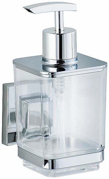 WENKO Seifenspender "Vacuum-Loc Quadro" Befestigen ohne Bohren, Edelstahl-H günstig online kaufen