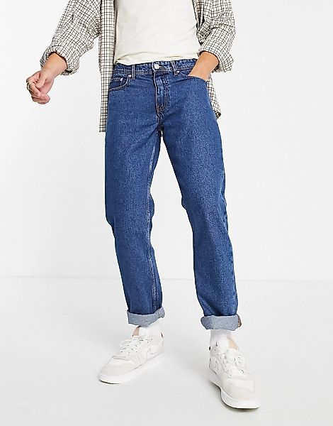 Don't Think Twice – Gerade geschnittene Jeans mit Stone-Waschung in Mittelb günstig online kaufen
