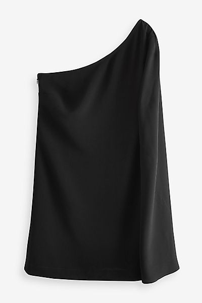 Next One-Shoulder-Kleid Einschulteriges Minikleid mit Cape-Ärmeln günstig online kaufen