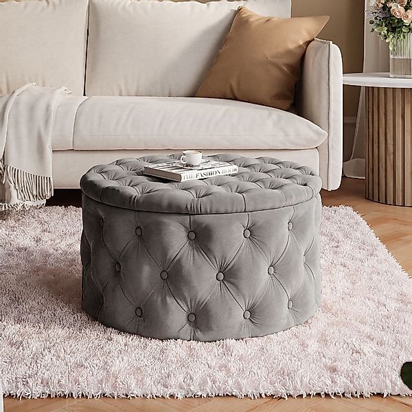 Lookway Hocker CHESTERFIELD runder gesteppter mit günstig online kaufen