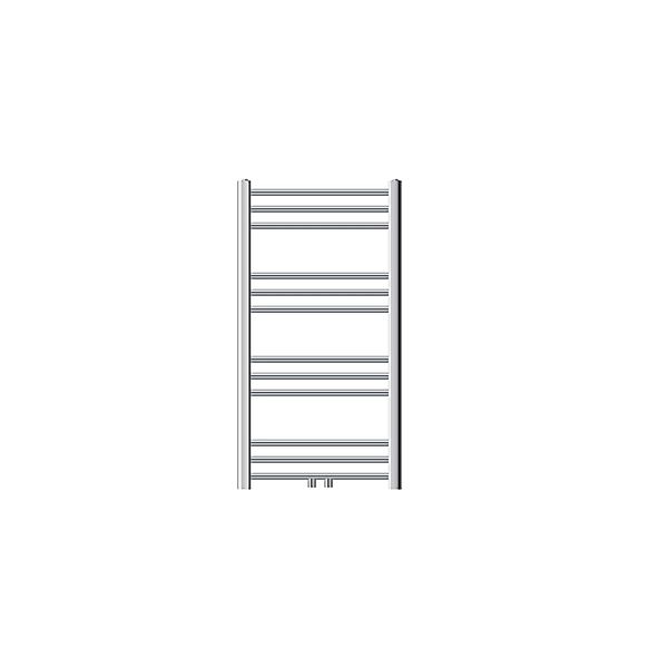 LuxeBath Badheizkörper 500x800mm Chrom Gebogen mit Thermostat Durchgang Bod günstig online kaufen