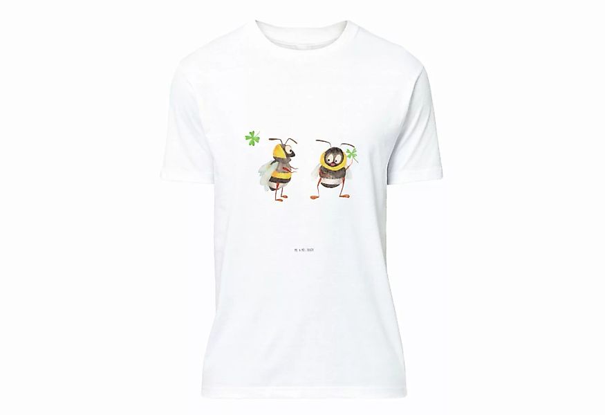 Mr. & Mrs. Panda T-Shirt Hummeln mit Kleeblatt - Weiß - Geschenk, T-Shirt, günstig online kaufen