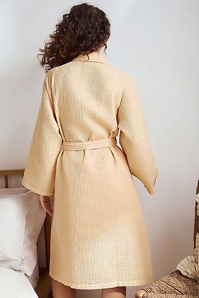 Next Damenbademantel Bademantel mit Waffelstruktur, Baumwolle, günstig online kaufen