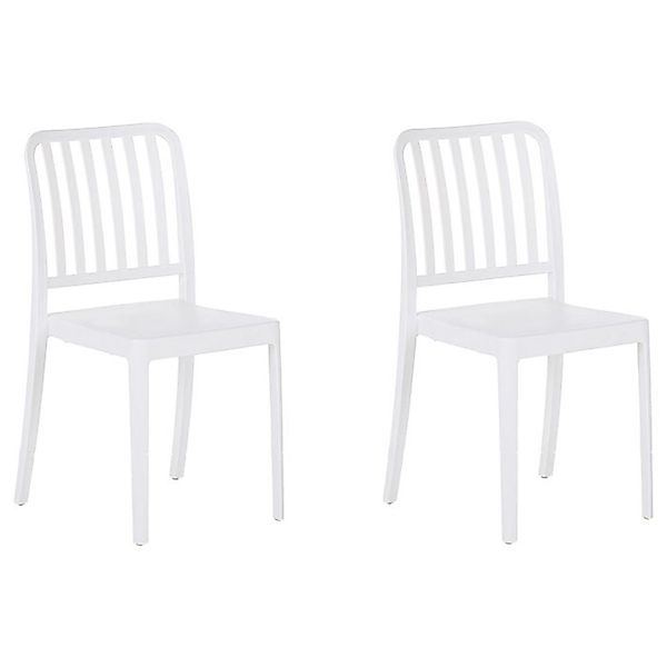 Beliani Gartenstuhl Weiss 47x42x82 günstig online kaufen