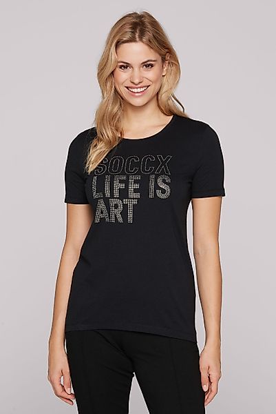 SOCCX Rundhalsshirt aus Baumwolle günstig online kaufen