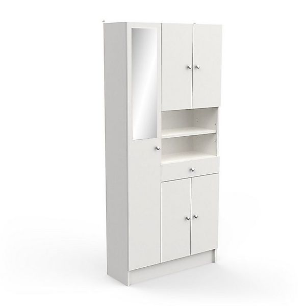 habeig Badezimmerspiegelschrank Badschrank weiß Hochschrank Spiegel Coral w günstig online kaufen