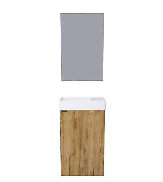 welltime Badmöbel-Set "Badmöbel-Set Gesa, Schrank mit Waschbecken und Spieg günstig online kaufen