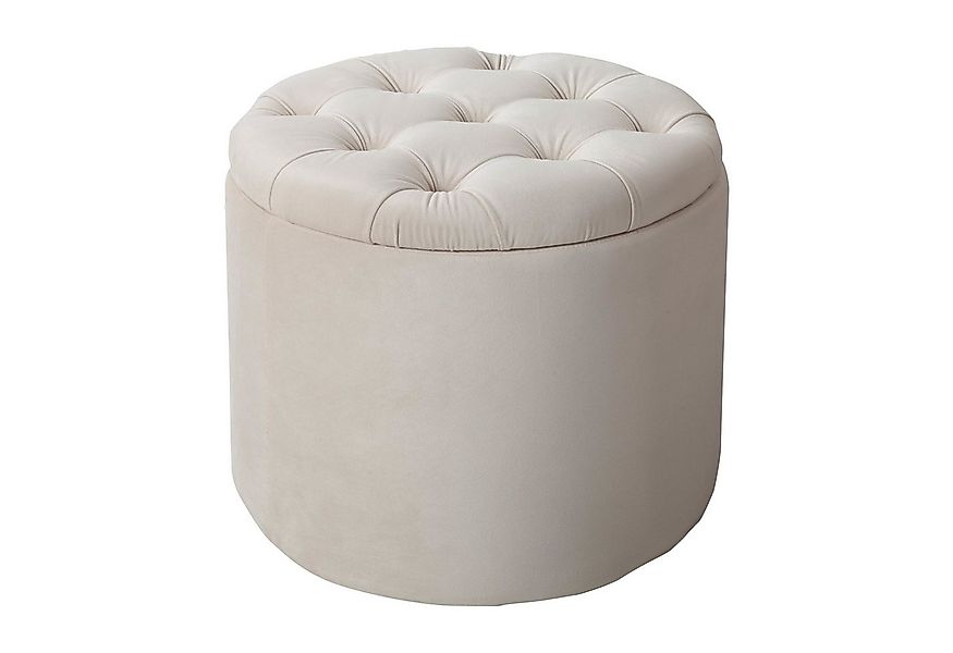 riess-ambiente Hocker MODERN BAROCK champagner, Wohnzimmer · Samt · mit Sta günstig online kaufen