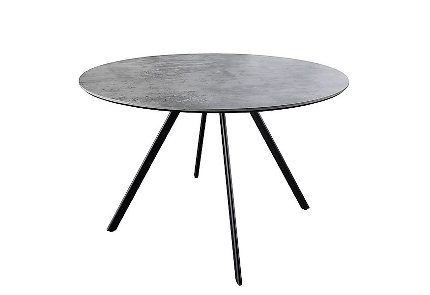 riess-ambiente Esstisch ATELIER 100cm grau/schwarz-Beton-Design, Metallbein günstig online kaufen