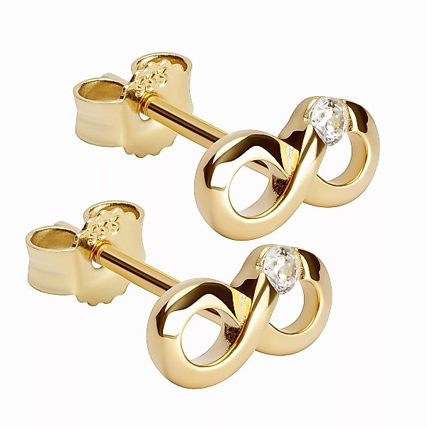 NKlaus Paar Ohrstecker Paar Infinity 9x4,5mm günstig online kaufen