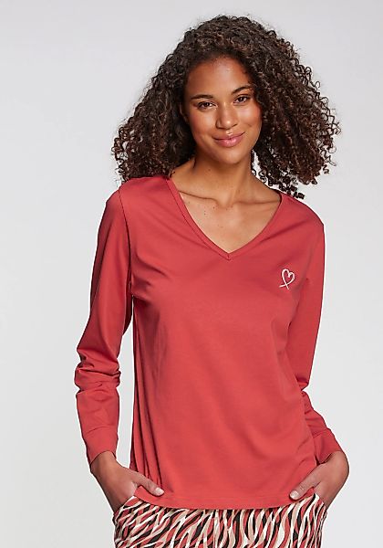 Vivance Dreams Pyjamaoberteil, mit kleinem Herzprint günstig online kaufen