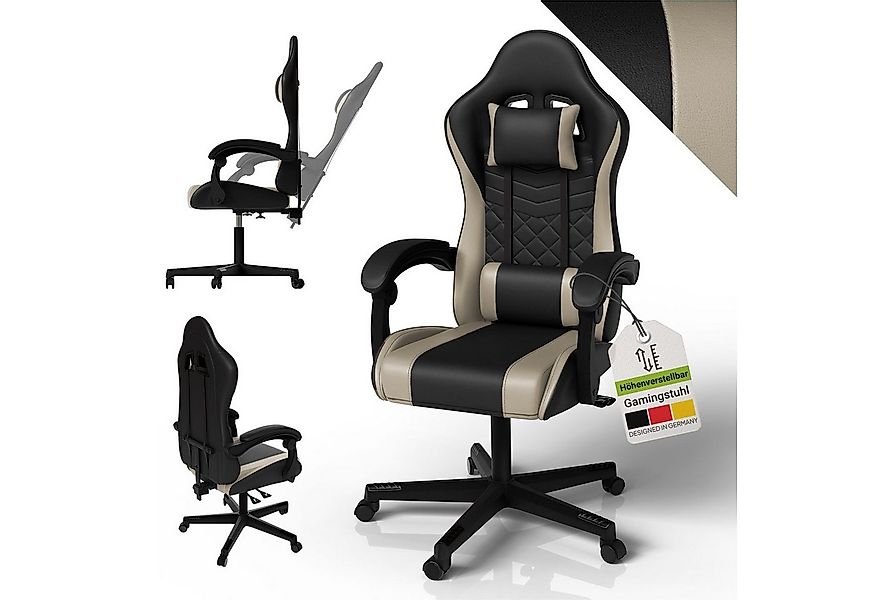 Juskys Gaming-Stuhl HyperSeat, Verstellbare Rückenlehne, robuste Konstrukti günstig online kaufen
