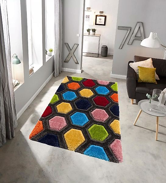 my home Hochflor-Teppich »Bras«, rechteckig günstig online kaufen