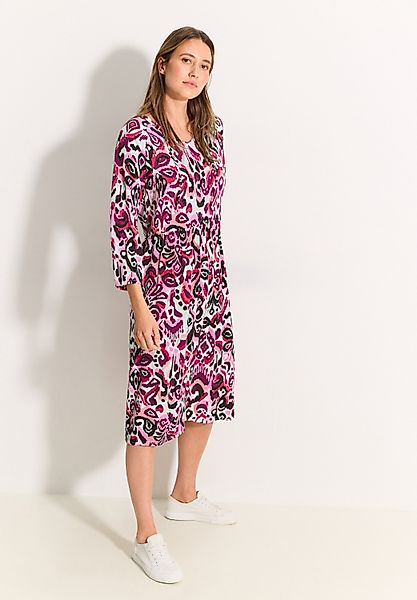 CECIL Tunikakleid Sommerkleid mit V-Ausschnitt Tunnelzug günstig online kaufen