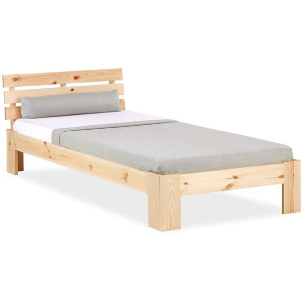 Homestyle4u Holzbett Doppelbett mit Kopfteil Massiv günstig online kaufen