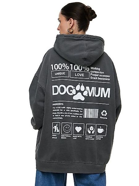 Worldclassca Hoodie Worldclassca Oversized DOG MUM Print Hoodie Kapuzenpull günstig online kaufen