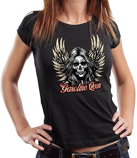 GASOLINE BANDIT® T-Shirt Damen Lady Biker Motorrad Shirt: Gasoline Queen günstig online kaufen