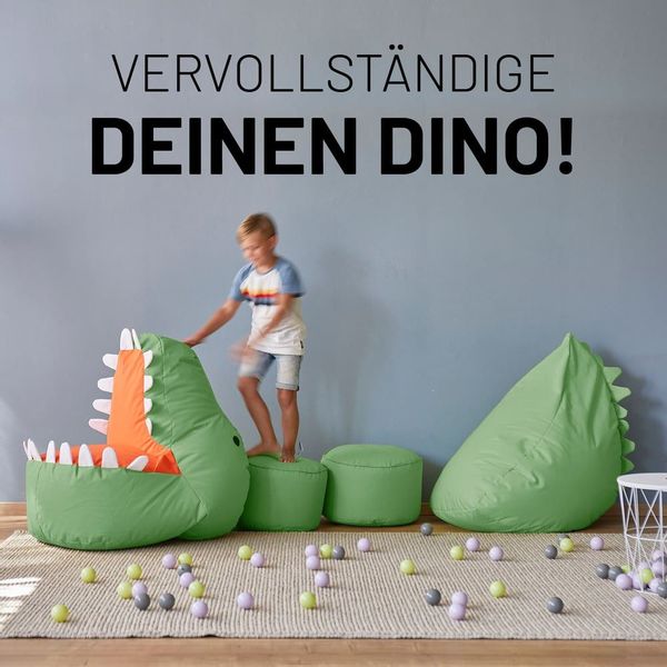 Lumaland Sitzsack Kinder Dino Kissen 90x90x70 günstig online kaufen