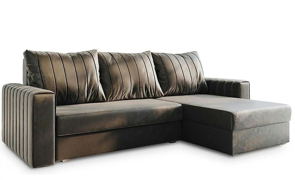 MASSENO Ecksofa mit Schlaffunktion Carl ¦ grau ¦ Maße (cm): B: 236 H: 85 Po günstig online kaufen