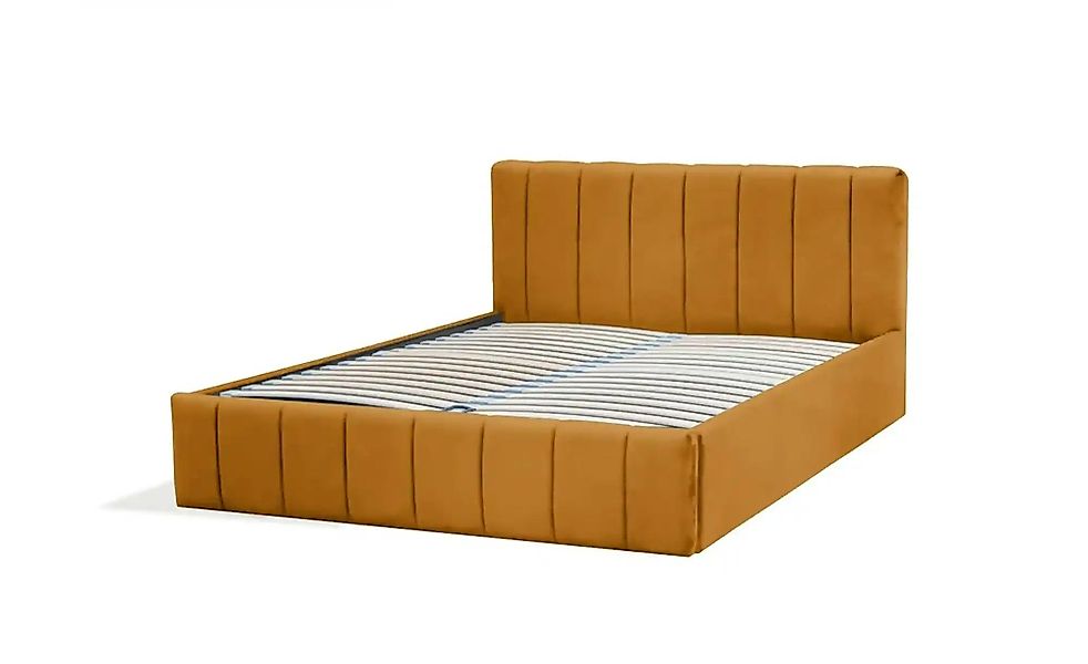 Polsterbett 180x200 Dunkelgrün   ¦ gelb ¦ Maße (cm): B: 129 H: 85 Betten > günstig online kaufen