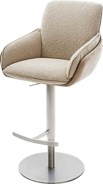 DELIFE Barhocker Luan-Flex, Drehfuß höhenverstellbar Edelstahl Materialmix günstig online kaufen