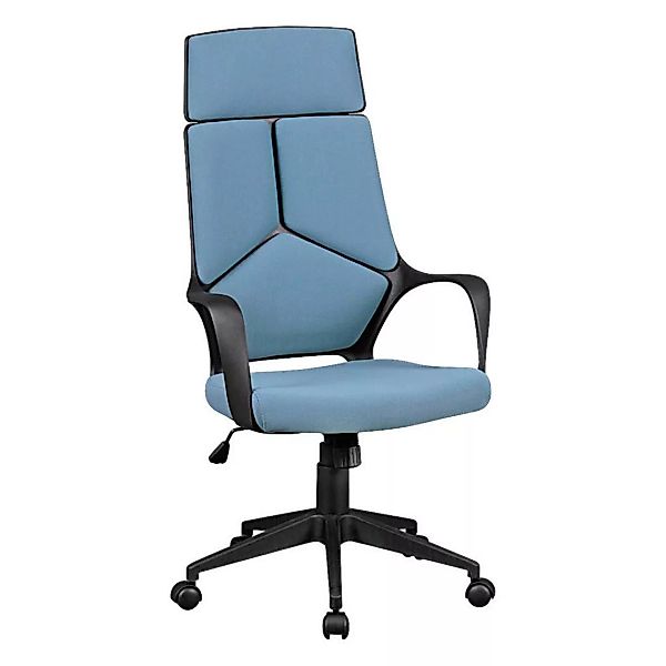 Bürostuhl Stoffbezug Blau Schreibtischstuhl Design Chefsessel Drehstuhl mit günstig online kaufen