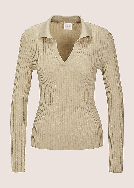 MADELEINE Longpullover "Strickpullover Glanzpullover mit Polokragen" Polokr günstig online kaufen