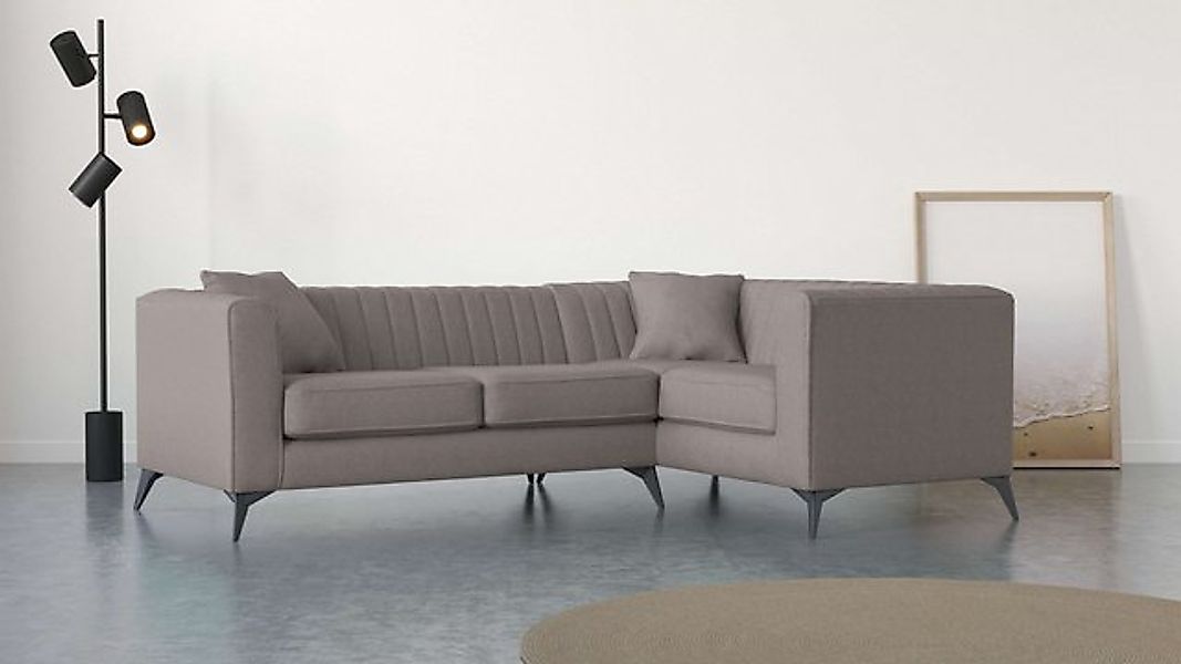 Places of Style Ecksofa MATTHEW L-Form ideal für kleine Räume, Maße B/T/H: günstig online kaufen