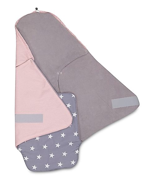 Einschlagdecke Sommer-Einschlagdecke Babyschale Rosa Grau (0 günstig online kaufen