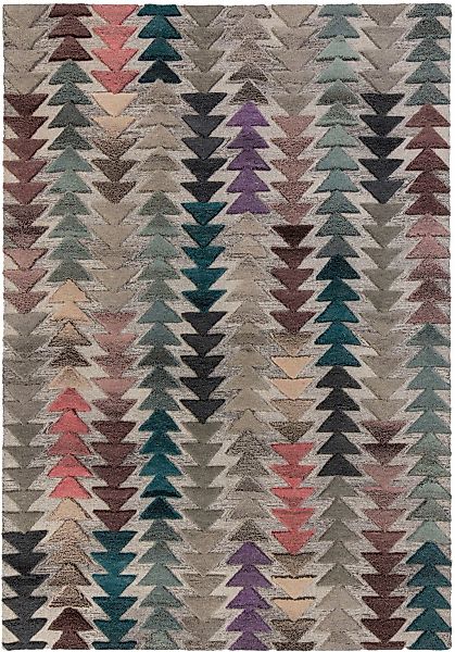 FLAIR RUGS Wollteppich "Archer" rechteckig 10 mm Höhe geometrisches Design günstig online kaufen