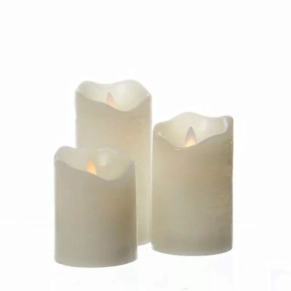 MARELIDA LED Kerzenset Echtwachs 3 Größen 3er Set creme günstig online kaufen