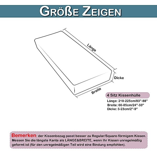 BTTO Sofahusse Samt-Sitzkissenbezug für 1-, 2-, günstig online kaufen