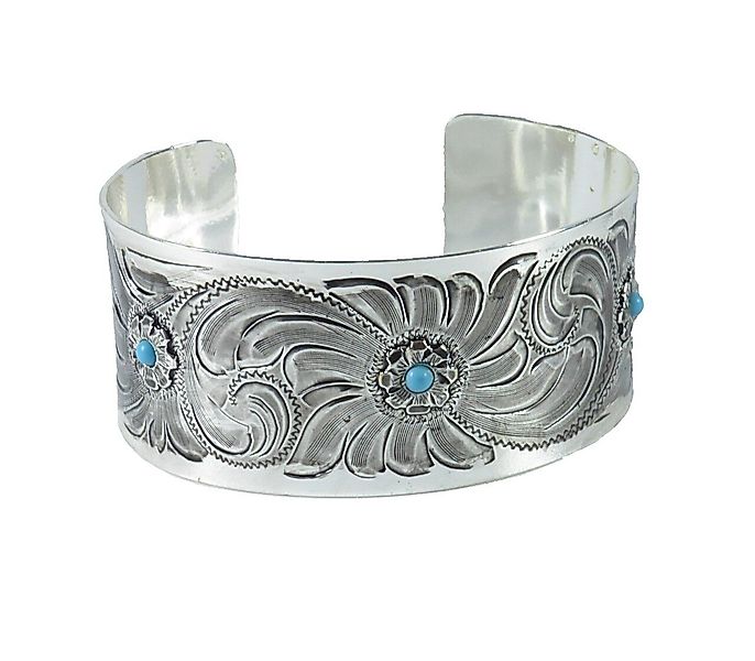 Westernlifestyle Armreif Breiter Armreifen Armspange aus German Silver Hand günstig online kaufen