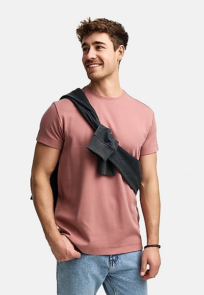 Indicode T-Shirt Herren INSander Shirt Tee Herrenshirt mit dezentem Label-D günstig online kaufen