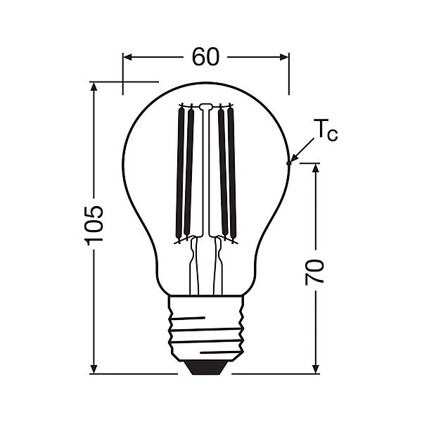 OSRAM LED Birne E27 5W Filament 4.000K 1055lm 2er-Pack günstig online kaufen