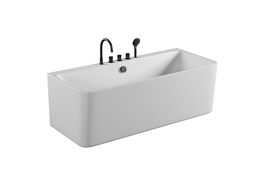 TroniTechnik Badewanne SARIA mit schwarzer Armatur, 170 x 80 x 58cm (L x B günstig online kaufen