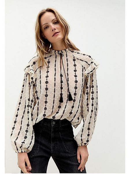 MORE&MORE Langarmbluse feminine Langarmbluse mit Stickerei günstig online kaufen