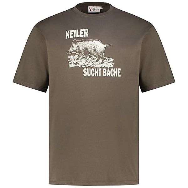 Hubertus T-Shirt mit Motiv-Print günstig online kaufen