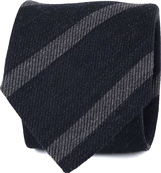 Suitable Krawatte Wool Blend Streifen Dunkelgrau - günstig online kaufen