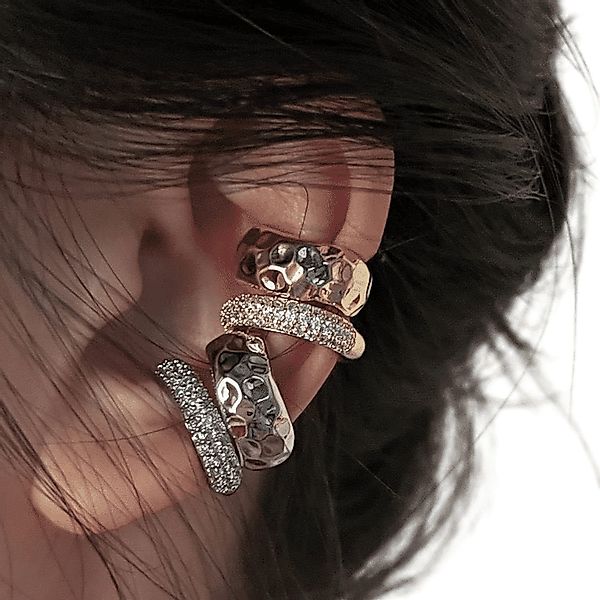 AUKUU Ohrring-Set Künstliche Diamantohrschmuck, exquisite Doppelschicht, günstig online kaufen