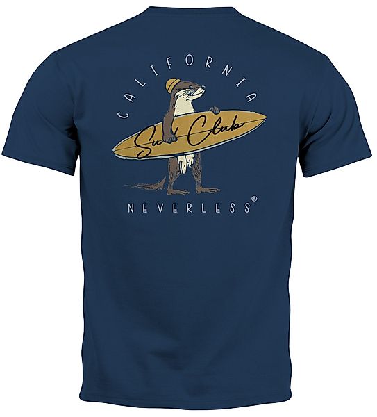 Neverless Print-Shirt Herren T-Shirt Backprint California günstig online kaufen